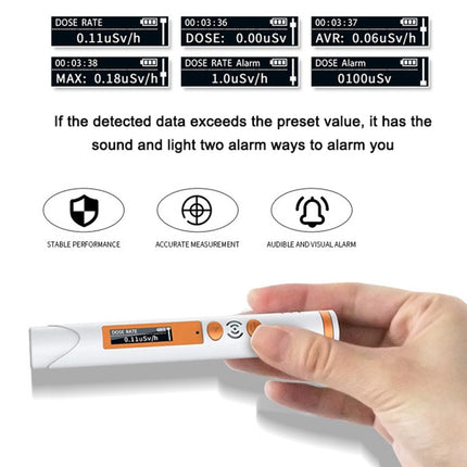 Pen Type Nuclear Radiation Detector Geiger Counter Sound Light Alarm, Pen Type