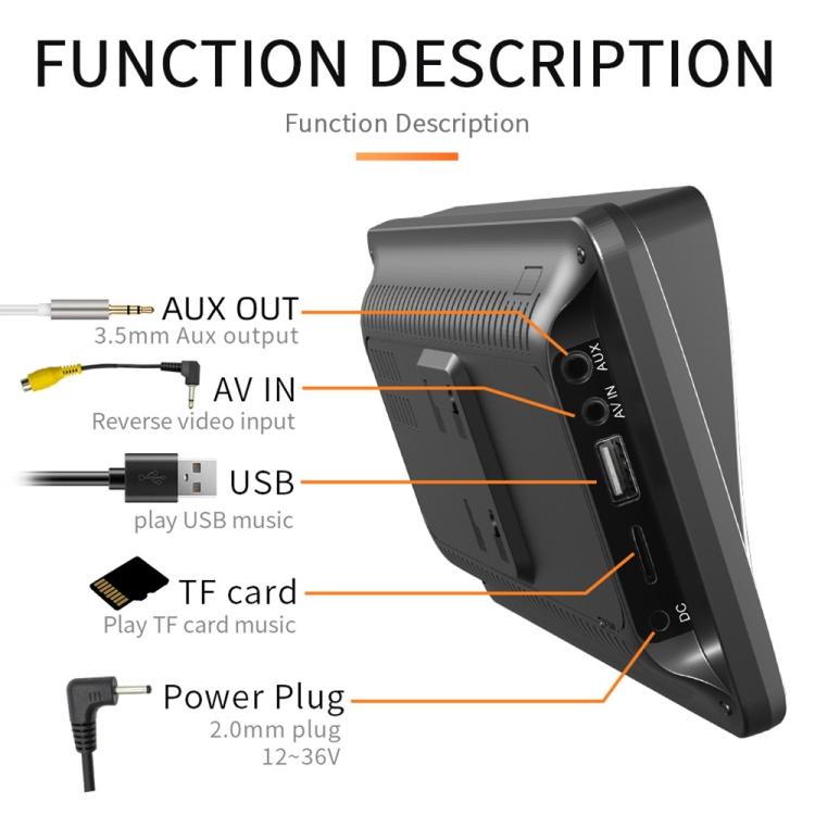 7 inch AHD Wireless CarPlay Car MP5 Player, Support Mobile Phone Interconnection