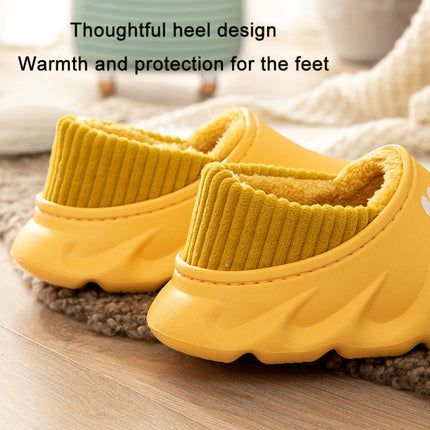 Winter Warm Velvet Thick Waterproof Cotton Slippers, Yellow, Blue Gray, Orange Red, Pink 8055, White 8055, Light Coffee 8055, Black 8055, Blue Gray 599, Duck Egg Green 599, Pink 599, Caramel 599, Dark Blue 599, Yellow 599, Yellow No Heel               ...