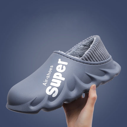 Winter Warm Velvet Thick Waterproof Cotton Slippers, Yellow, Blue Gray, Orange Red, Pink 8055, White 8055, Light Coffee 8055, Black 8055, Blue Gray 599, Duck Egg Green 599, Pink 599, Caramel 599, Dark Blue 599, Yellow 599, Yellow No Heel               ...