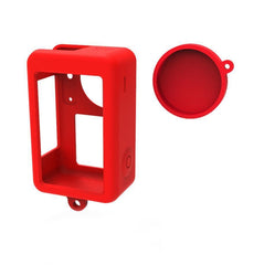 For DJI Osmo Action 3 Silicone Protective Case Lens Cap, Silicone (Blue), Silicone (Black), Silicone (Red)