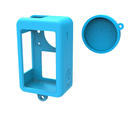 For DJI Osmo Action 3 Silicone Protective Case Lens Cap, Silicone (Blue), Silicone (Black), Silicone (Red)