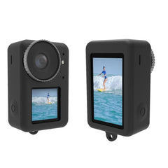 For DJI Osmo Action 3 Silicone Protective Case Lens Cap, Silicone (Blue), Silicone (Black), Silicone (Red)