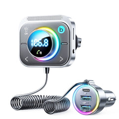 Joyroom JR-CL18 Car Charger Vehicle Bluetooth Transmitter Comes With Spring Line, JR-CL18