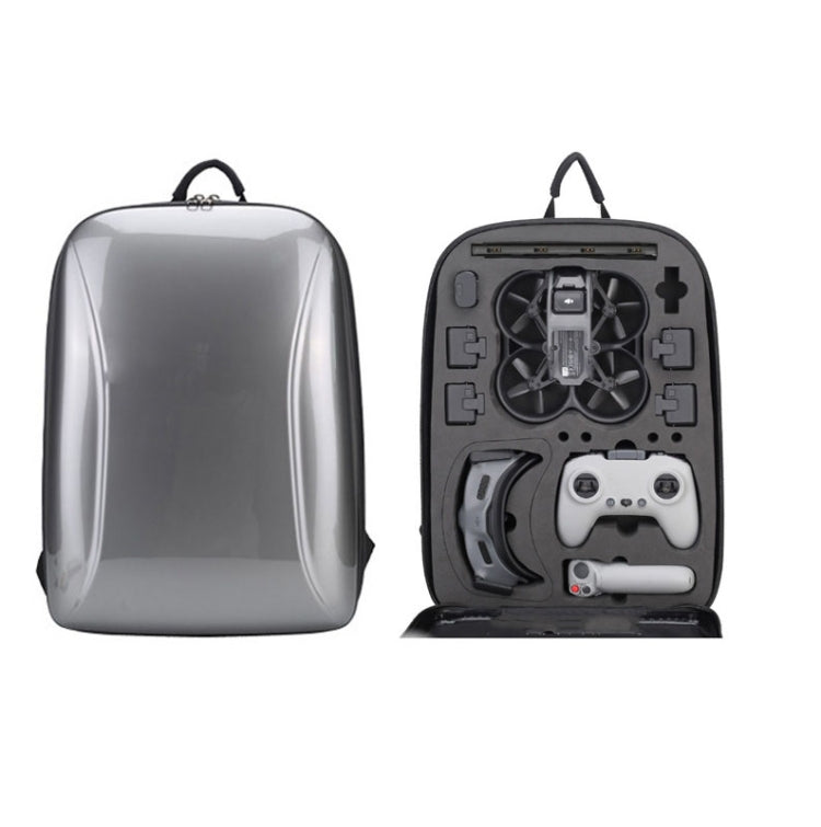 For DJI AVATA  Storage Bag Hard Shell Waterproof Shoulder Bag Backpack, Style 1 Brushed Gray Black Inner, Style 1 Metal Gray Black Inner
