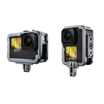 TELESIN Aluminiumlegierung-Rahmengehäuse für GoPro Hero11 Black / HERO10 Black / HERO9 Black, Spezifikation:, reguläre Modelle, vertikales Aufnahmeset