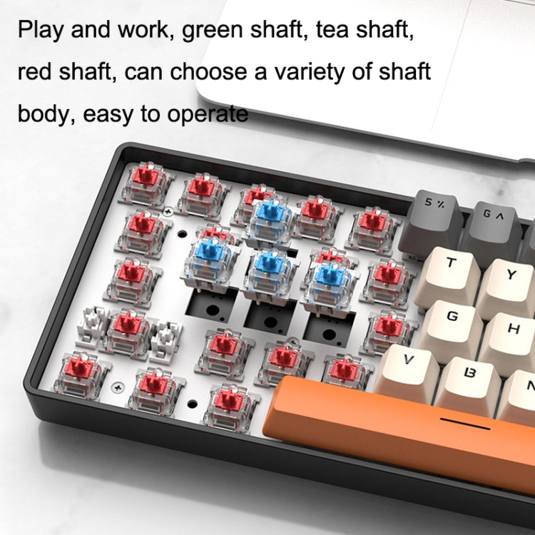 ZIYOU LANG T8 68 Keys RGB Gaming Mechanical Keyboard, Cable Length: 1.5m, Style:, T8 Micro Light Version Green Shaft