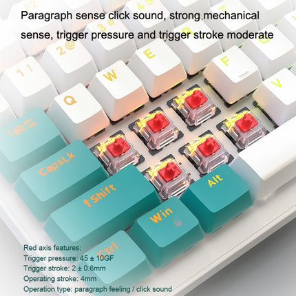 ZIYOU LANG  K3 100 Keys Game Glowing Wired Mechanical Keyboard, Cable Length: 1.5m, Style:, K3  Water Green Version Red Axis, K3 Bee Version Red Axis, K3 Micro Light Hot Plug Version Red Axis, K3 Water Green Hot Plug Version Green Axis                 ...