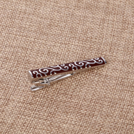 Brass Polished Gum Pattern Business Men Tie Clip, Color: Black Beard, Black Strips, Black Beard, Black Glossy, Black Silver Stripe, Silver Stripe, Red Pattern, Golden Pattern, Silver Black, Silver Batch Flower, Black Batch Flower, Golden Batch Flower  ...