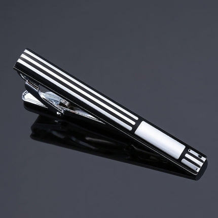 Brass Polished Gum Pattern Business Men Tie Clip, Color: Black Beard, Black Strips, Black Beard, Black Glossy, Black Silver Stripe, Silver Stripe, Red Pattern, Golden Pattern, Silver Black, Silver Batch Flower, Black Batch Flower, Golden Batch Flower  ...