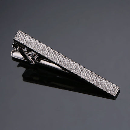 Brass Polished Gum Pattern Business Men Tie Clip, Color: Black Beard, Black Strips, Black Beard, Black Glossy, Black Silver Stripe, Silver Stripe, Red Pattern, Golden Pattern, Silver Black, Silver Batch Flower, Black Batch Flower, Golden Batch Flower  ...