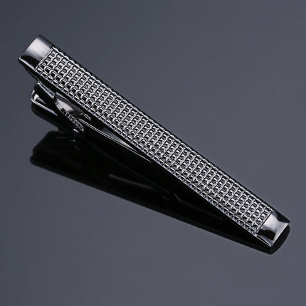 Brass Polished Gum Pattern Business Men Tie Clip, Color: Black Beard, Black Strips, Black Beard, Black Glossy, Black Silver Stripe, Silver Stripe, Red Pattern, Golden Pattern, Silver Black, Silver Batch Flower, Black Batch Flower, Golden Batch Flower  ...