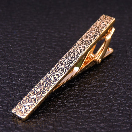 Brass Polished Gum Pattern Business Men Tie Clip, Color: Black Beard, Black Strips, Black Beard, Black Glossy, Black Silver Stripe, Silver Stripe, Red Pattern, Golden Pattern, Silver Black, Silver Batch Flower, Black Batch Flower, Golden Batch Flower  ...