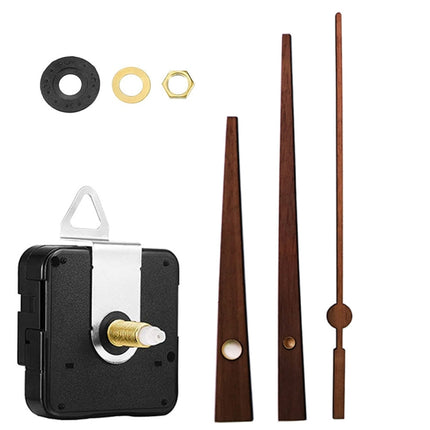 Quartz Clock Dial Repair Kit DIY Wall Clock Parts,Spec:, 4 Movements+4 Sets Needles, Movement+S01 Wooden Needle, Movement+S02 Wooden Needle, Movement+S03 Wooden Needle, Movement+S04 Wooden Needle