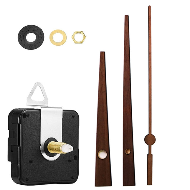 Quartz Clock Dial Repair Kit DIY Wall Clock Parts,Spec:, 4 Movements+4 Sets Needles, Movement+S01 Wooden Needle, Movement+S02 Wooden Needle, Movement+S03 Wooden Needle, Movement+S04 Wooden Needle