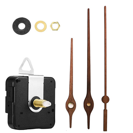 Quartz Clock Dial Repair Kit DIY Wall Clock Parts,Spec:, 4 Movements+4 Sets Needles, Movement+S01 Wooden Needle, Movement+S02 Wooden Needle, Movement+S03 Wooden Needle, Movement+S04 Wooden Needle