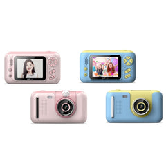 2.4 Inch Children HD Reversible Photo SLR Camera, Pink, Yellow Blue, Pink With Bracket, Yellow Blue With Bracket, Pink + 8G Memory Card + Card Reader, Pink + 16G Memory Card + Card Reader, Pink + 32G Memory Card + Card Reader���������������������������...