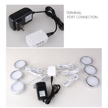 6 Ports 2510 Hub Splitter Junction Box Distributer Connectors Cabinet Light Adapter, 6 Ports  Without DC Header, 6 Ports With DC Head