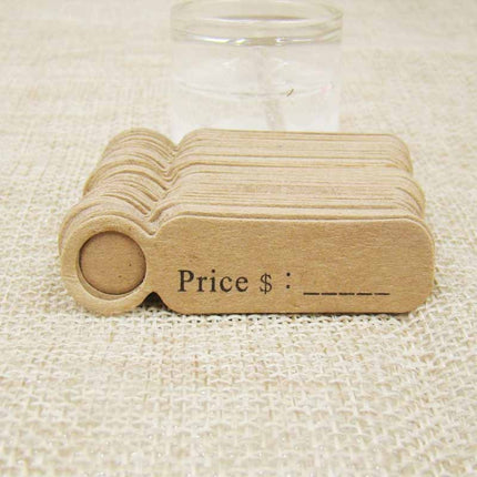 100pcs /Set Small Retro Baking Label DIY Jewelry Price Tag Bookmark Gift Card, Thankyou Cowhide, Handmade White, Thankyou White, Handmade Cowhide, Price Cowhide, Price White