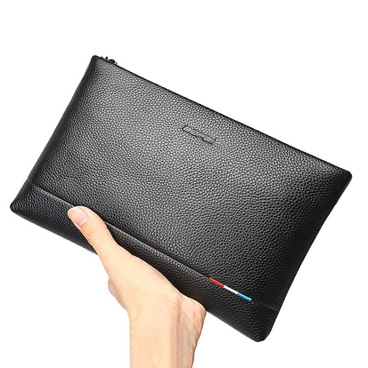 Bopai 12-122271 Large-capacity Business Men Wear-resistant Leather Clutch Bag
