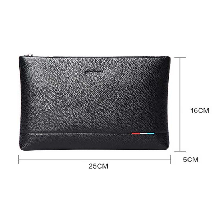 Bopai 12-122271 Large-capacity Business Men Wear-resistant Leather Clutch Bag