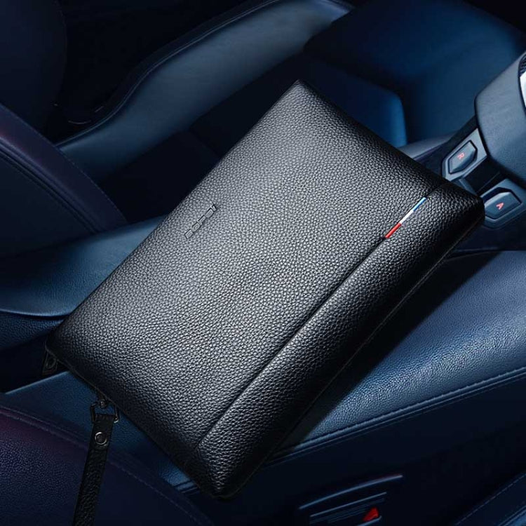 Bopai 12-122271 Large-capacity Business Men Wear-resistant Leather Clutch Bag
