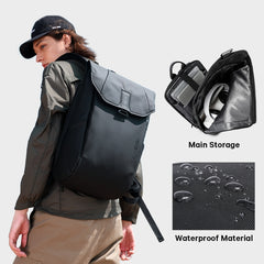 BANGE BG-2575 Diebstahlsicherer, wasserdichter Laptop-Rucksack 15,6 Zoll für die tägliche Arbeit und das Geschäft, BG-2575 Schwarz, BG-2575 Grau