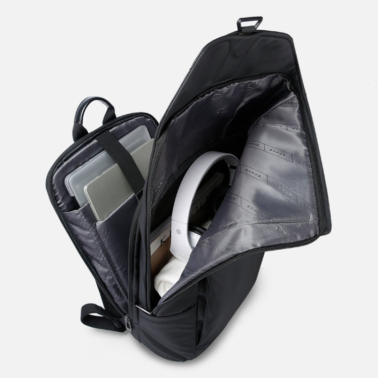 BANGE BG-2575 Diebstahlsicherer, wasserdichter Laptop-Rucksack 15,6 Zoll für die tägliche Arbeit und das Geschäft, BG-2575 Schwarz, BG-2575 Grau