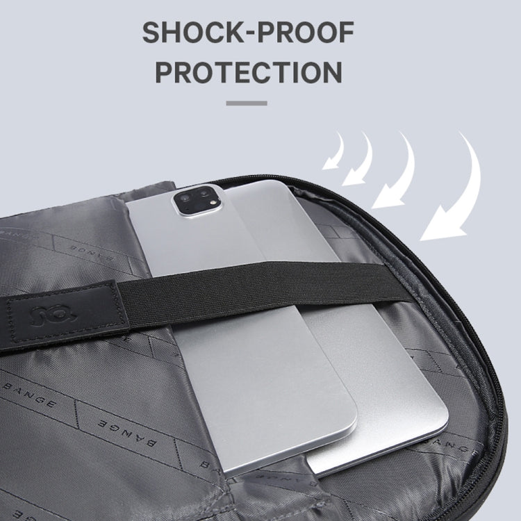 BANGE BG-2575 Diebstahlsicherer, wasserdichter Laptop-Rucksack 15,6 Zoll für die tägliche Arbeit und das Geschäft, BG-2575 Schwarz, BG-2575 Grau