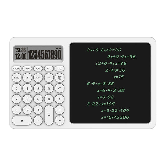 Office Calculator LCD Handwriting Board With Stand, White