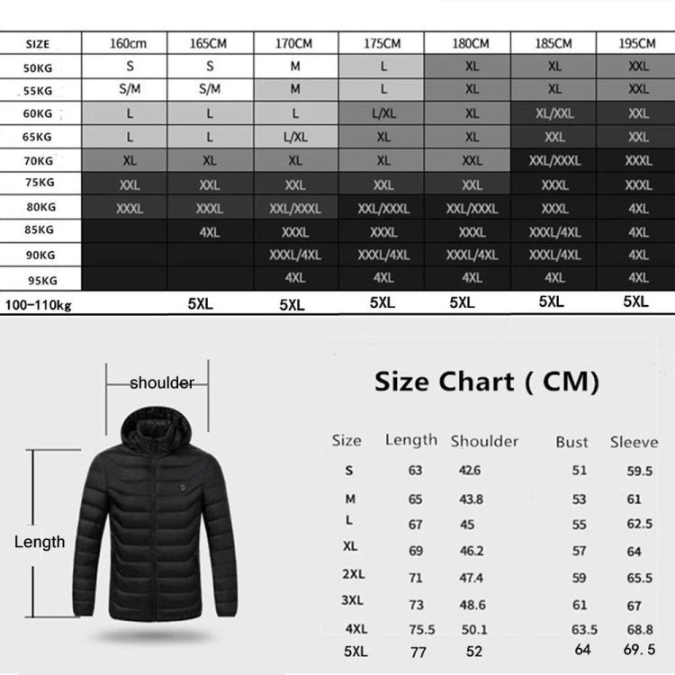 USB Winter Electric Heated Jacket Warm Thermal Jacket