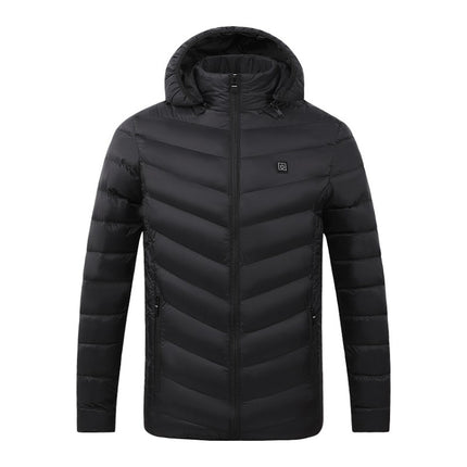 USB Winter Electric Heated Jacket Warm Thermal Jacket, 4 Zone Blue S, 4 Zone Blue M, 4 Zone Blue L, 4 Zone Blue XL, 4 Zone Blue XXL, 4 Zone Blue 3XL, 4 Zone Blue 4XL, 4 Zone Black  S, 4 Zone Black  M, 4 Zone Black  L, 4 Zone Black  XL, 4 Zone Black  XX...