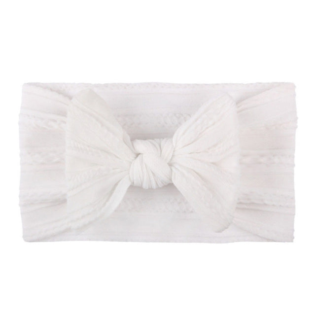 Soft Jacquard Nylon Children Headwear Baby Bow Headband