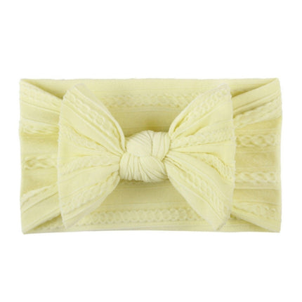 Soft Jacquard Nylon Children Headwear Baby Bow Headband