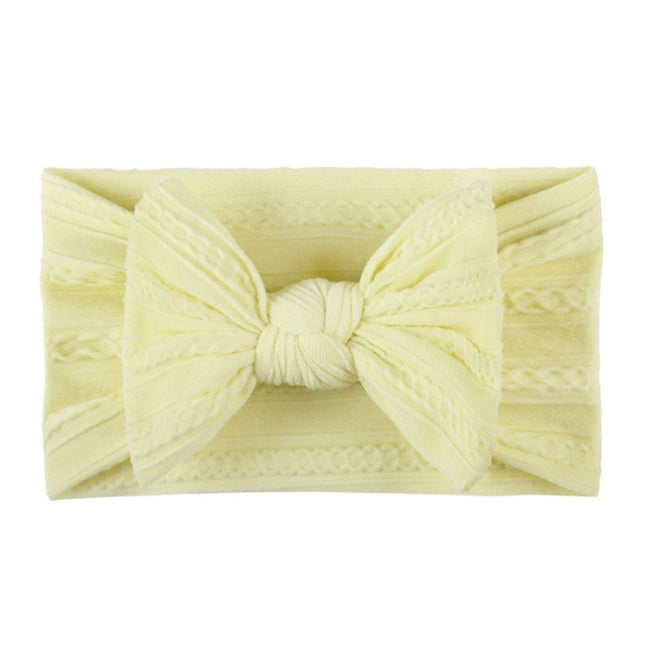 Soft Jacquard Nylon Children Headwear Baby Bow Headband