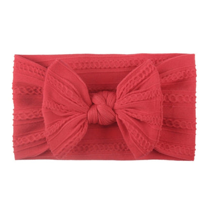 Soft Jacquard Nylon Children Headwear Baby Bow Headband