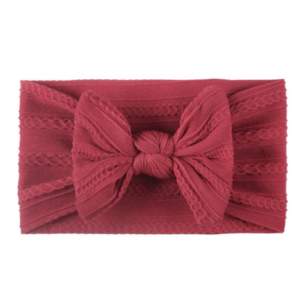 Soft Jacquard Nylon Children Headwear Baby Bow Headband