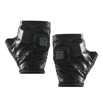 1 Pair Adjustable Temperature Rechargeable Intelligent Electric Heating Gloves Half Finger Gloves, S, M, L