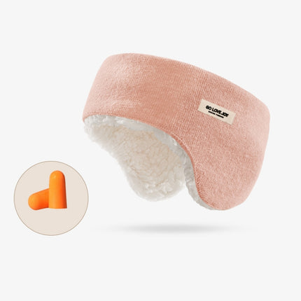 Golovejoy Winter Warm Soundproof Earmuffs + Earplugs Set Sleep Eye Mask, 2 In 1 (Beige), 2 In 1 (Khaki), 2 In 1 (Gray), 2 In 1 (Pink), 2 In 1 (Black)