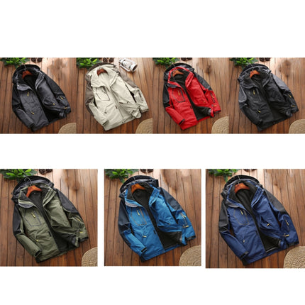 LSM-121 Men Autumn And Winter Jackets Grab Fleece Inner Lining Outdoor Hiking Clothes, L, XL, 2XL