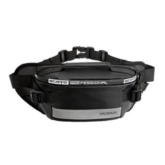 HAOSHUAI Outdoor Running Waist Bag With Reflecting Strip Chest Bag, 1100-6 Khaki, 1100-6 Dark Blue, 1100-6 Black)