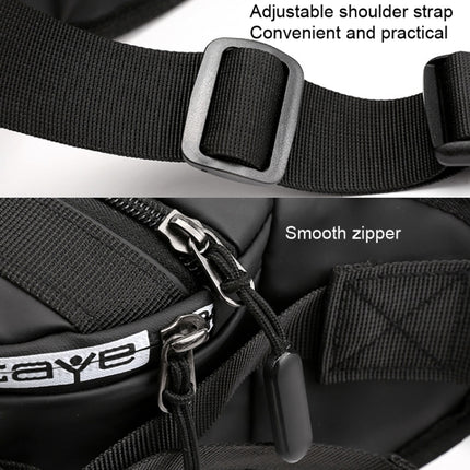 HAOSHUAI Outdoor Running Waist Bag With Reflecting Strip Chest Bag, 1100-6 Khaki, 1100-6 Dark Blue, 1100-6 Black)