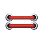 Horizontal Red Shoelace / Red Horizontal