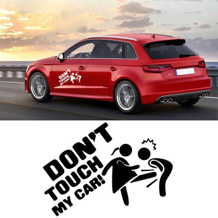10 PCS Car Sticker Do Not Touch My Car Personalised Reflective Warning Sticker, Black, White