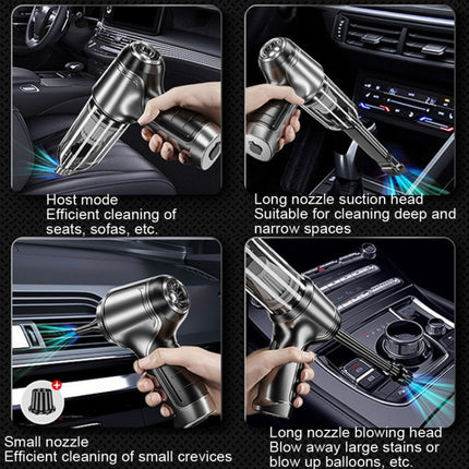 SUITU Car Wireless Wet And Wet Charging Handheld Vacuum Cleaner, Style:, Basic Gray White, Basic Black, Brushless Silver Gray