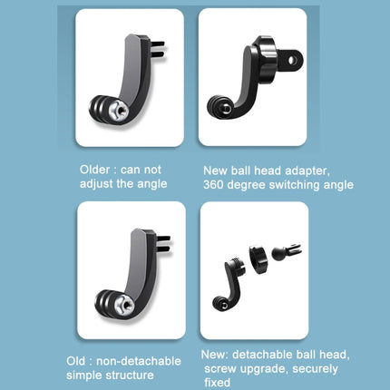 2 PCS ST-06 Basic Strap Mount Surface Buckle for GoPro Hero11 Black / HERO10 Black /9 Black /8 Black /7 /6 /5 /5 Session /4 Session /4 /3+ /3 /2 /1, DJI Osmo Action and Other Action Cameras, Centered Shoot Adapter(2 PCS)