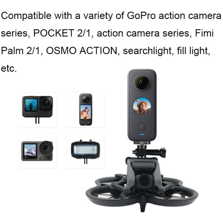 Für DJI Avata CQT Oberen Erweiterung Adapter Sport Kamera Halterung, Für DJI Avata