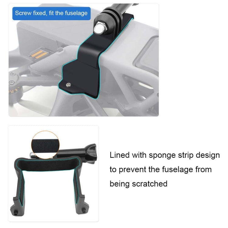 Für DJI Avata CQT Oberen Erweiterung Adapter Sport Kamera Halterung, Für DJI Avata