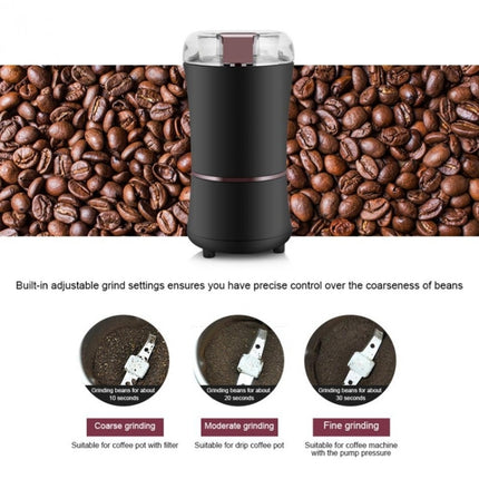 M150A Stainless Steel Electric Mini Coffee Grinder Grain Bean Grinding Machine, Spec:, US Plug (Purple), US Plug (Black), US Plug (White), EU Plug (White), EU Plug (Purple), UK Plug (White), UK Plug (Black), UK Plug (Purple)