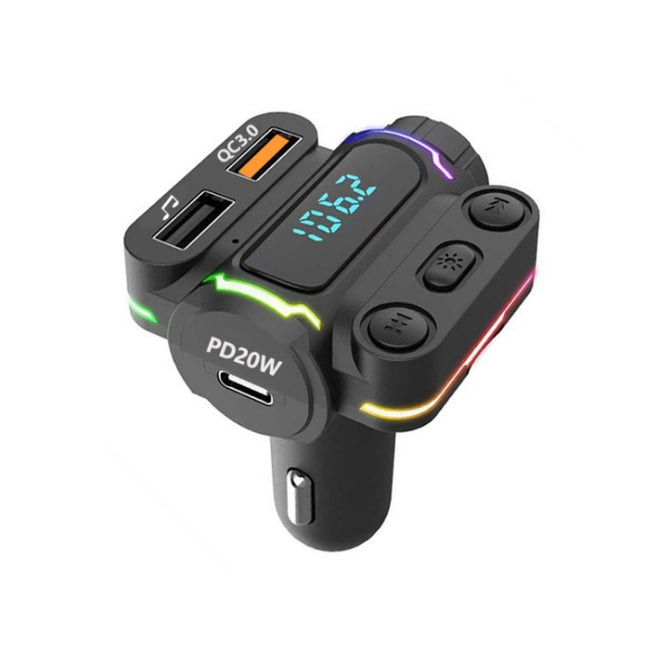 P7 PD20W QC3.0 Dual Fast Charging Car MP3 Player FM Transmitter, P7